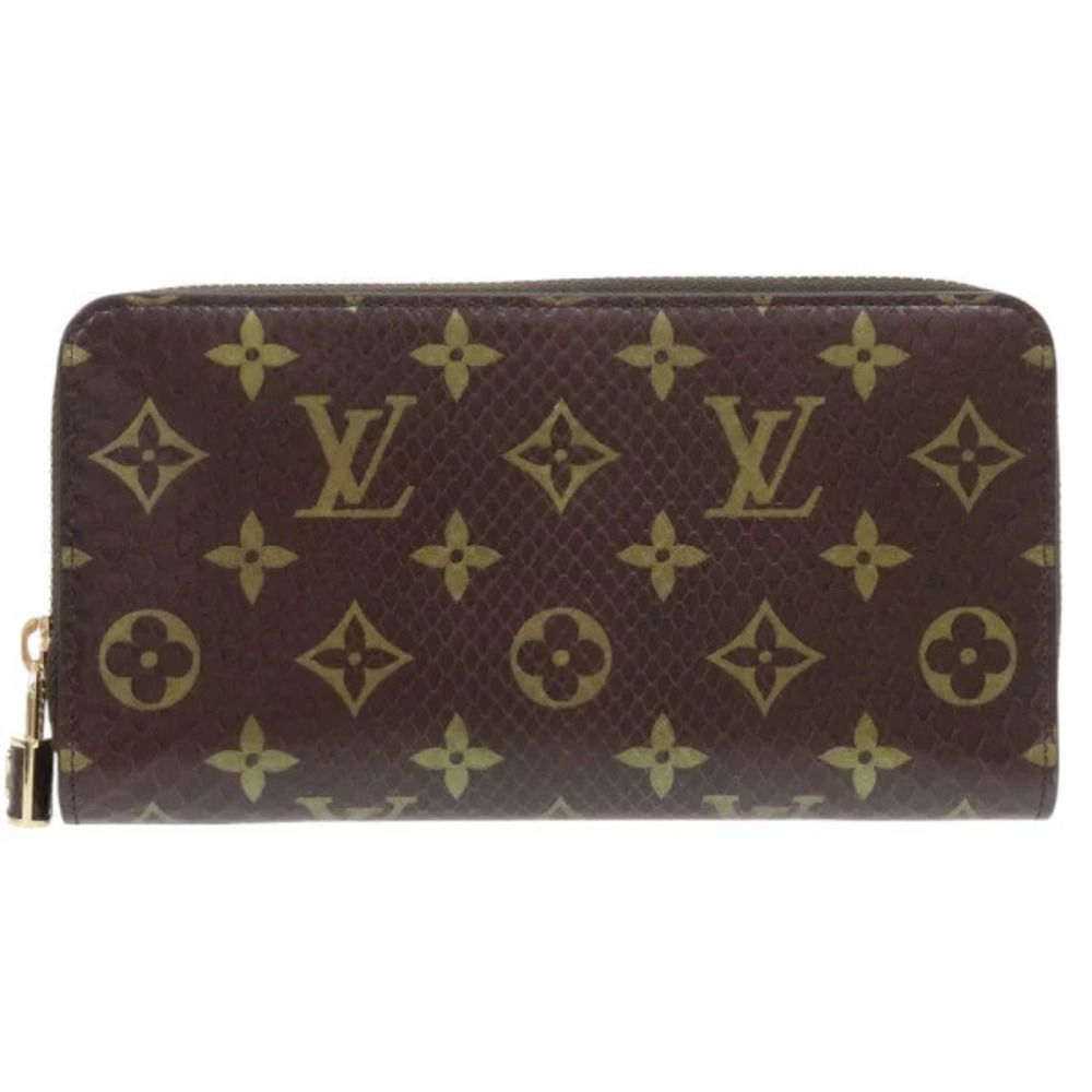 Louis Vuitton Zippy Wallet Monogram Python Brown Long LV